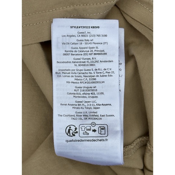 Guess Los Angeles Men's XL Tan Logo T-Shirt Short Sleeve Cotton Tee - Picture 8 of 13